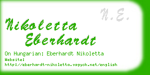 nikoletta eberhardt business card